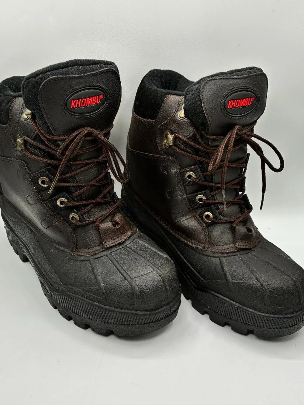 Khombu Tundra KH Black Waterproof Leather & Synthetic Snow Boots Men's Size 8M